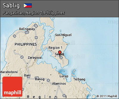 Shaded Relief Map of Sablig