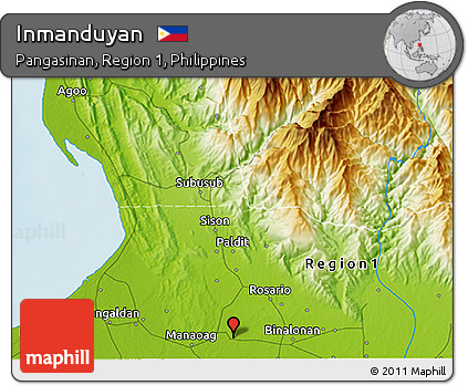 Physical 3D Map of Inmanduyan