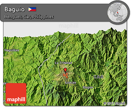 Satellite 3D Map of Baguio