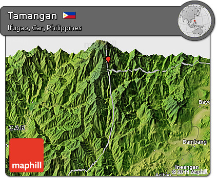 Satellite 3D Map of Tamangan