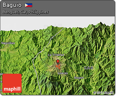 Satellite 3D Map of Baguio