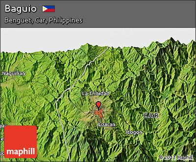 Satellite 3D Map of Baguio