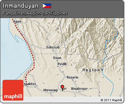 Shaded Relief 3D Map of Inmanduyan