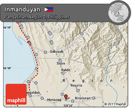 Shaded Relief Map of Inmanduyan