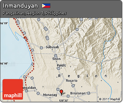 Shaded Relief Map of Inmanduyan