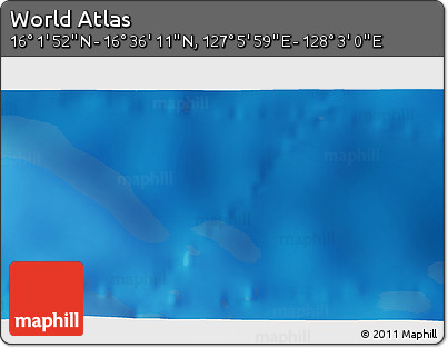 Physical 3D Map of the Area around 16° 19' 2" N, 127° 34' 30" E