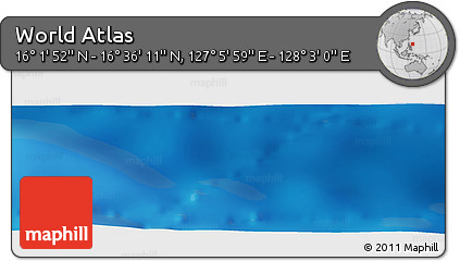 Physical Panoramic Map of the Area around 16° 19' 2" N, 127° 34' 30" E