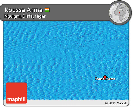 Political Panoramic Map of Koussa Arma