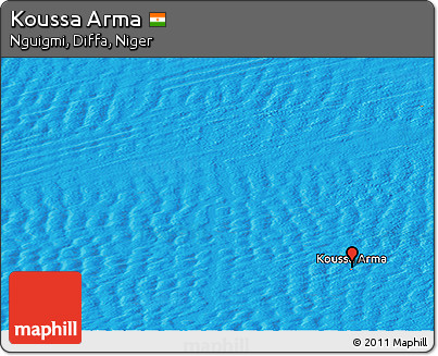 Political Panoramic Map of Koussa Arma