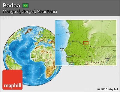 Physical Location Map of Badaa