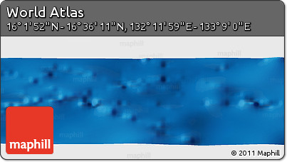 Physical Panoramic Map of the Area around 16° 19' 2" N, 132° 40' 30" E