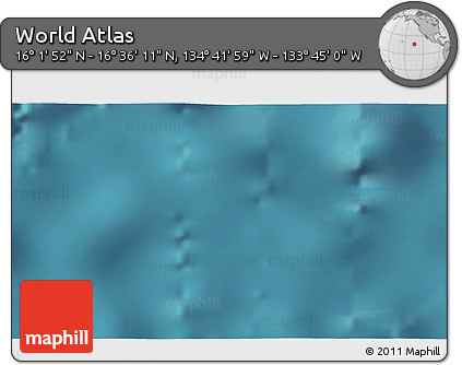 Satellite 3D Map of the Area around 16° 19' 2" N, 134° 13' 29" W