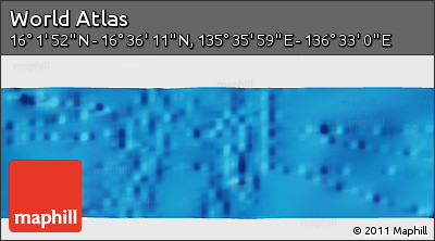 Physical Panoramic Map of the Area around 16° 19' 2" N, 136° 4' 29" E