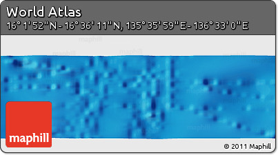 Physical Panoramic Map of the Area around 16° 19' 2" N, 136° 4' 29" E