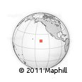 Outline Map of the Area around 16° 19' 2" N, 137° 37' 30" W, rectangular outline