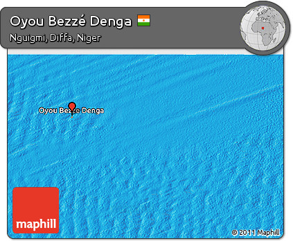 Political 3D Map of Oyou Bezzé Denga