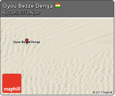 Shaded Relief 3D Map of Oyou Bezzé Denga