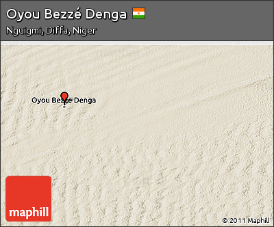 Shaded Relief 3D Map of Oyou Bezzé Denga