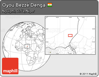 Blank Location Map of Oyou Bezzé Denga