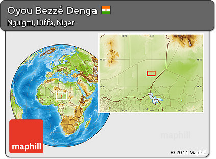 Physical Location Map of Oyou Bezzé Denga