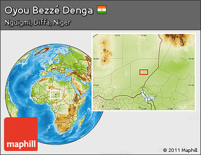 Physical Location Map of Oyou Bezzé Denga