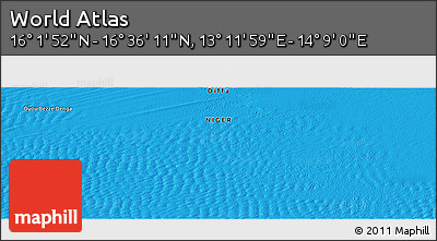 Political Panoramic Map of the Area around 16° 19' 2" N, 13° 40' 30" E