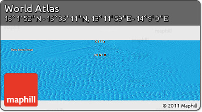 Political Panoramic Map of the Area around 16° 19' 2" N, 13° 40' 30" E