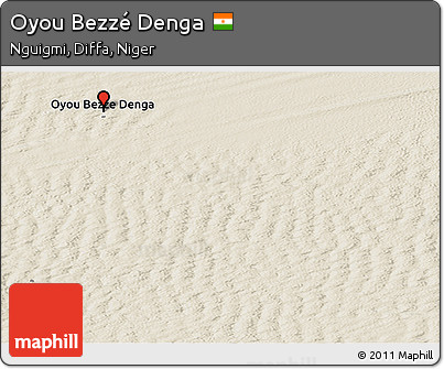Shaded Relief Panoramic Map of Oyou Bezzé Denga