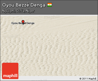 Shaded Relief Panoramic Map of Oyou Bezzé Denga