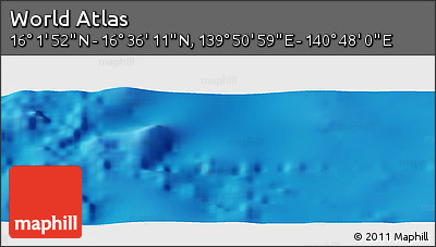 Physical Panoramic Map of the Area around 16° 19' 2" N, 140° 19' 29" E