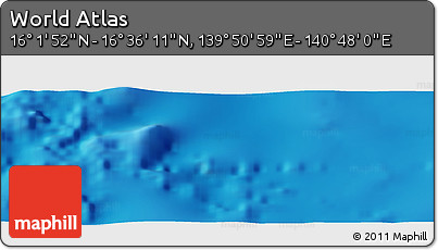 Physical Panoramic Map of the Area around 16° 19' 2" N, 140° 19' 29" E