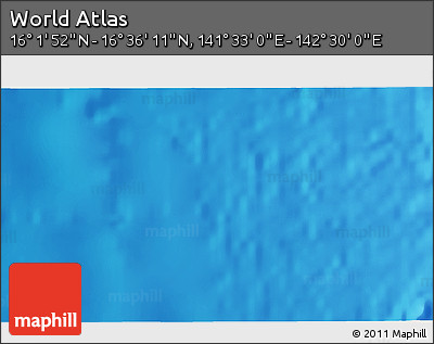 Physical 3D Map of the Area around 16° 19' 2" N, 142° 1' 30" E