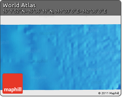 Physical 3D Map of the Area around 16° 19' 2" N, 142° 1' 30" E
