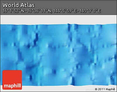 Physical 3D Map of the Area around 16° 19' 2" N, 144° 34' 29" E