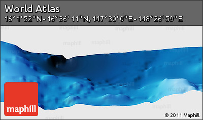 Physical Panoramic Map of the Area around 16° 19' 2" N, 147° 58' 29" E