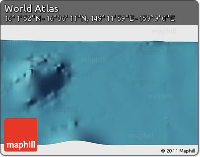 Satellite 3D Map of the Area around 16° 19' 2" N, 149° 40' 30" E