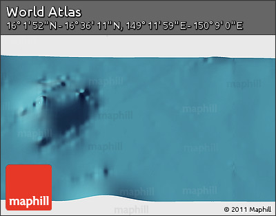 Satellite 3D Map of the Area around 16° 19' 2" N, 149° 40' 30" E