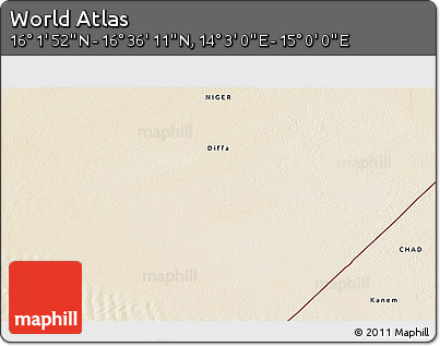Satellite 3D Map of the Area around 16° 19' 2" N, 14° 31' 30" E