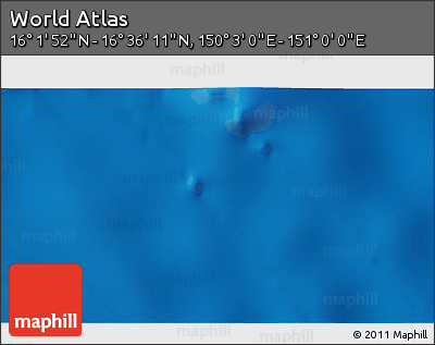 Physical 3D Map of the Area around 16° 19' 2" N, 150° 31' 30" E