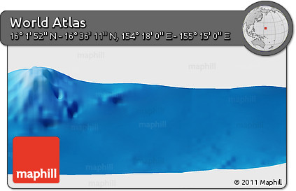 Physical Panoramic Map of the Area around 16° 19' 2" N, 154° 46' 30" E