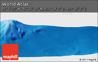 Physical Panoramic Map of the Area around 16° 19' 2" N, 154° 46' 30" E
