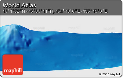 Physical Panoramic Map of the Area around 16° 19' 2" N, 154° 46' 30" E