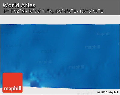 Physical 3D Map of the Area around 16° 19' 2" N, 155° 37' 30" E