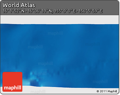 Physical 3D Map of the Area around 16° 19' 2" N, 155° 37' 30" E