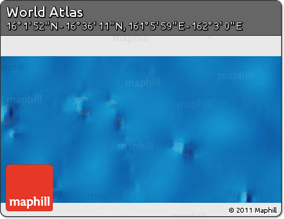 Physical 3D Map of the Area around 16° 19' 2" N, 161° 34' 29" E