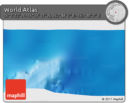 Physical 3D Map of the Area around 16° 19' 2" N, 163° 16' 30" E