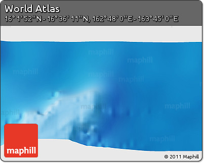 Physical 3D Map of the Area around 16° 19' 2" N, 163° 16' 30" E