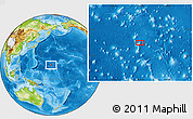 Physical Location Map of the area around 16° 19' 2" N, 163° 16' 30" E