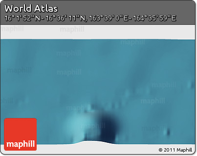 Satellite 3D Map of the Area around 16° 19' 2" N, 164° 7' 30" E