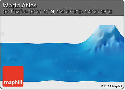Physical Panoramic Map of the Area around 16° 19' 2" N, 164° 58' 29" E